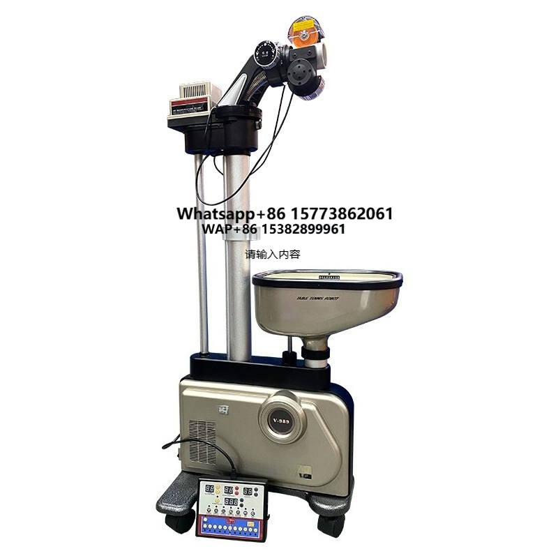 Table Tennis Machine - Y&T V989-2019 Professionelle Tischtennisballmaschine Roboter Bodenmontiert