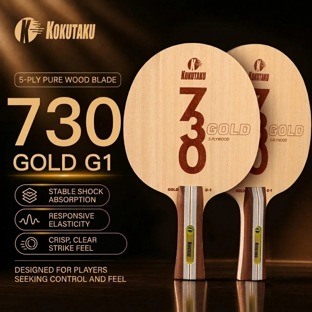 Table Tennis Game - Kokutaku Tischtennisschläger FL 730 G1 5-Schicht-Holz
