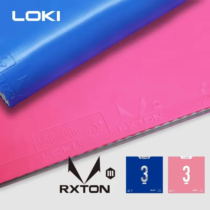 Table Tennis Movie - Original LOKI RXTON 3 Blau-Rosa Tischtennisbelag