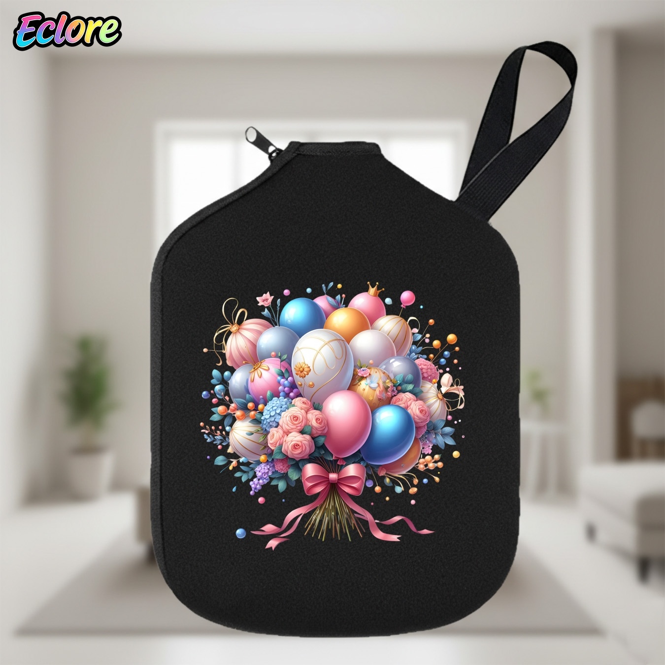 Table Tennis Game - Bunte Blumen-Ballon-Bouquet-Pickleball-Schlägerhülle, langlebiger Schutz, perfekt für