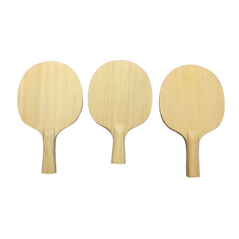 Table Tennis Game - Einfaches Hinoki-Massivholz-Tischtennisschlägerblatt 8mm Ping-Pong-Blatt FL CS