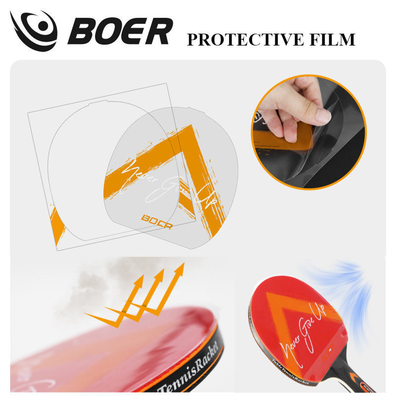 Table Tennis Hybrid Rubbers - Tischtennisschläger, selbstklebend, staubdicht, Schutzfolie, kommt mit