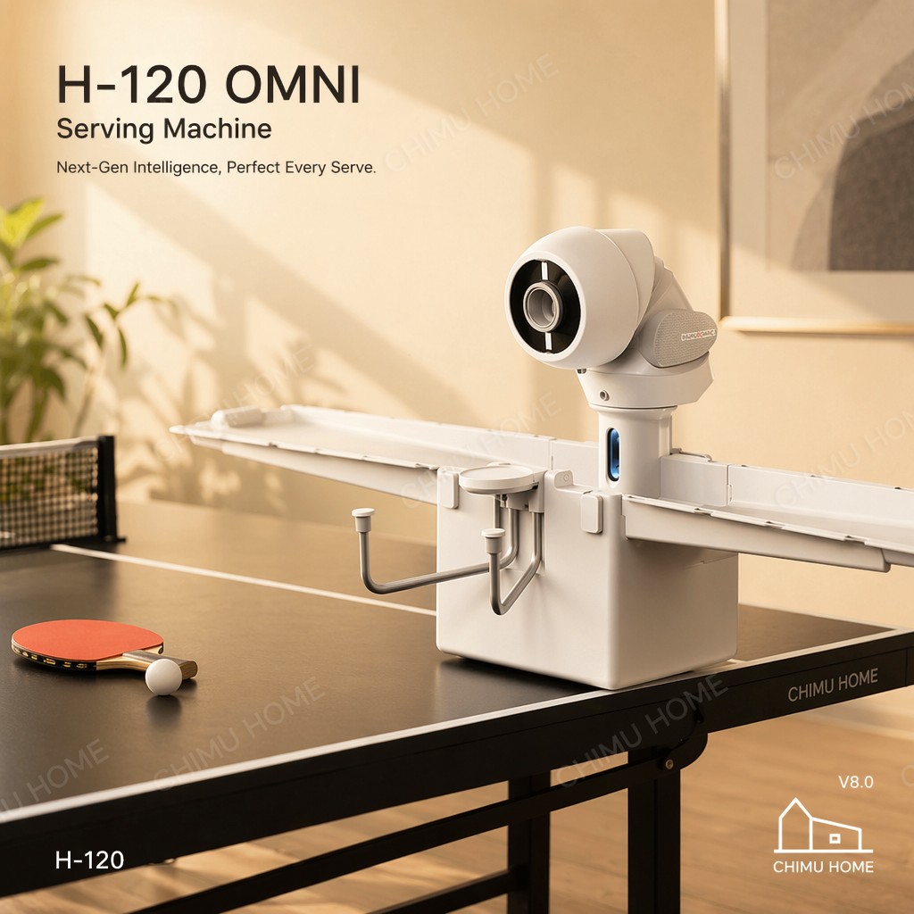 Table Tennis App - 【CHIMU HOME】OMNI Smart Tischtennis-Serviermaschine mit APP-Steuerung,